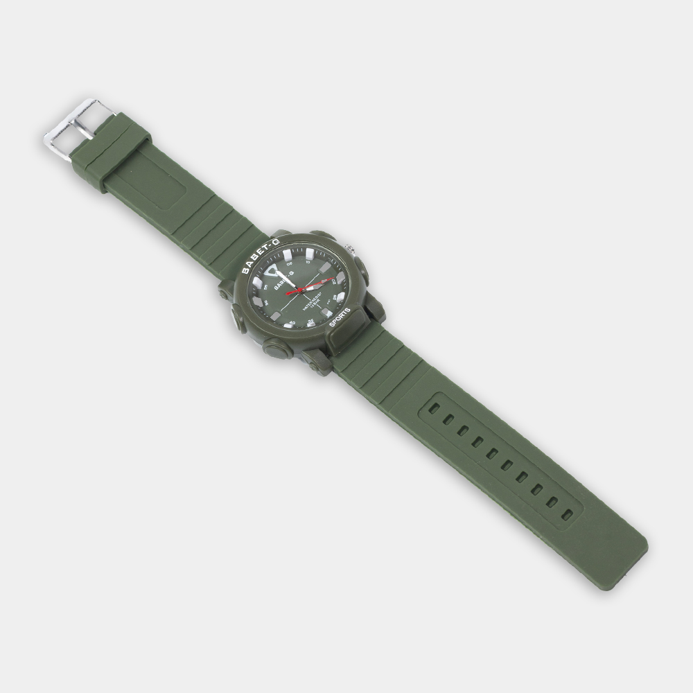 BABET-Q Green Sports Watch – Water-Resistant, Durable, Military-Style Design - Image 2