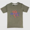 Boys' olive green t-shirt with "Beast Mode" and red claw marks graphic