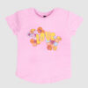 Pink girls' t-shirt with yellow