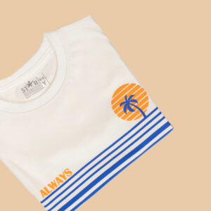 Boys White Summer Beach T-Shirt – "Always on Seaside"