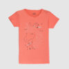 Girls Coral Unicorn Wishes Graphic T-Shirt with Magical Unicorn Print