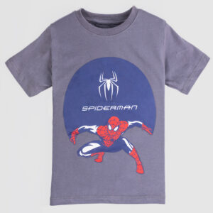 Boys' grey Marvel Spiderman t-shirt with superhero graphic print